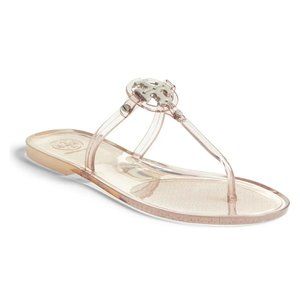 NIB Tory Burch Jelly Mini Miller Sandal GRAY US 6 7 8 AUTHENTIC